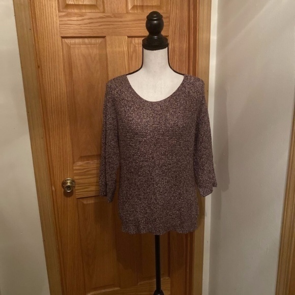 Club Monaco Medium Multi-Color Scoop Neck 3/4 Sleeve Marled Sweater - EUC - Picture 1 of 5